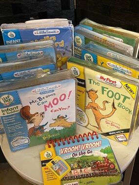 9 Leap Frog Little Touch Baby Library Interactive Books Cartridges Lot